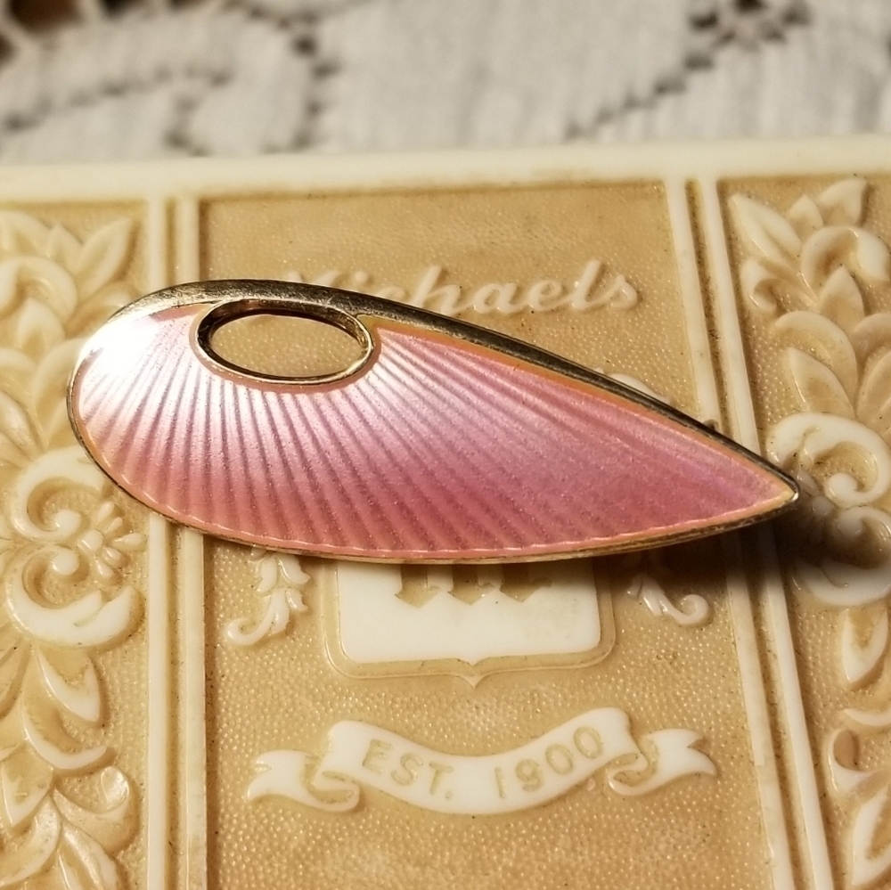 Ivar Holth Sterling Guilloche Vintage Brooch